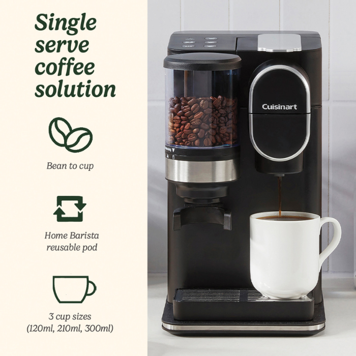 Cuisinart One Cup Grind and Brew Drip Coffee Maker DGB2E