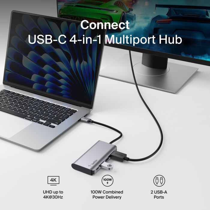 Belkin USB-C 4-in-1 Multiport Adapter