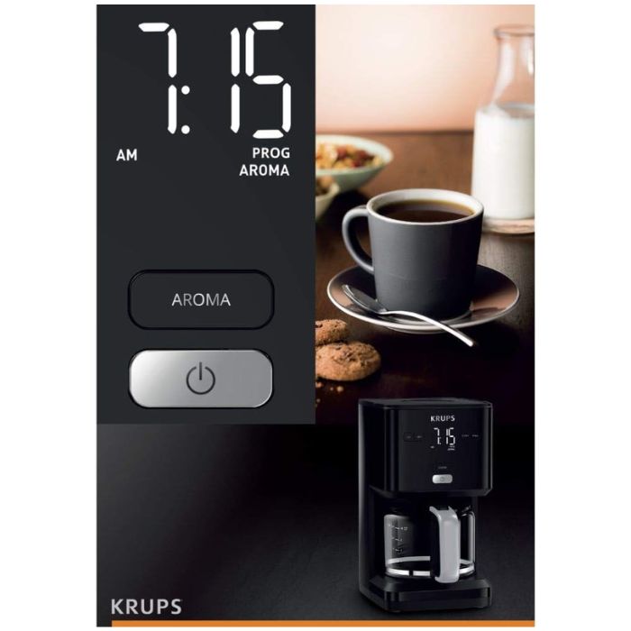 KRUPS KM6008 Smart'n Light Coffee Maker Filter | Intuitive Display | 1.25 Litre
