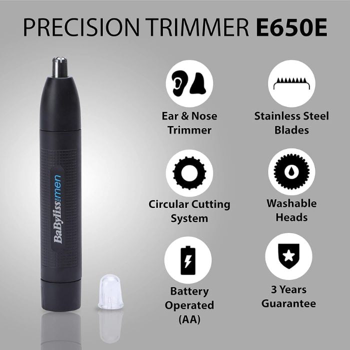 BaByliss Nose & Ear Trimmer for men E650SDE