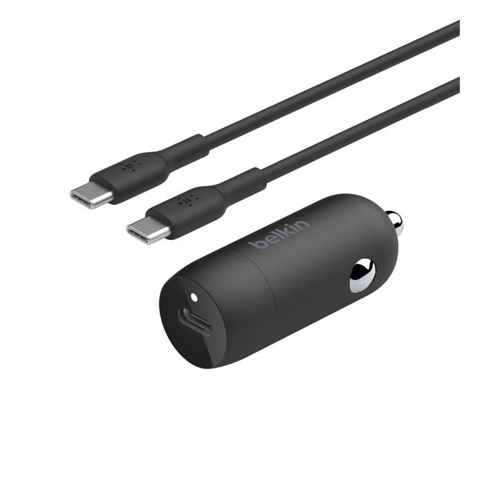 Belkin 30W USB-C Car Charger + USB-C to USB-C cable CCA004bt1MBK-B6 | Chargers Belkin 30W USB-C Car Charger + USB-C to USB-C cable CCA004bt1MBK-B6 | Chargers