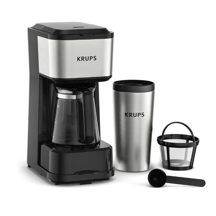 Krups Simply Brew Coffee Maker with Filter 3 in 1, 3 Brew Options KM207DM0