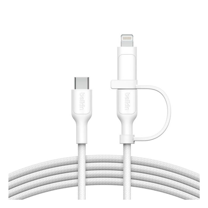 Belkin 2-in-1 Cable with USB-C and Lightning Connector 1.5M | USB Cables Belkin 2-in-1 Cable with USB-C and Lightning Connector 1.5M | USB Cables