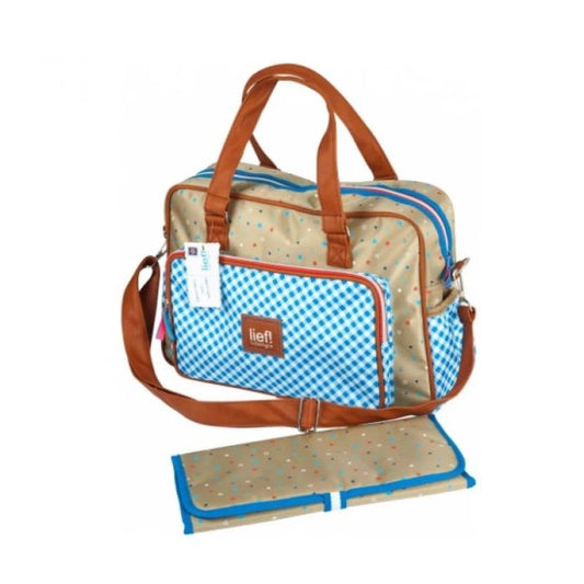 Lief Diaper Bag + Changing Mat, Blue Color