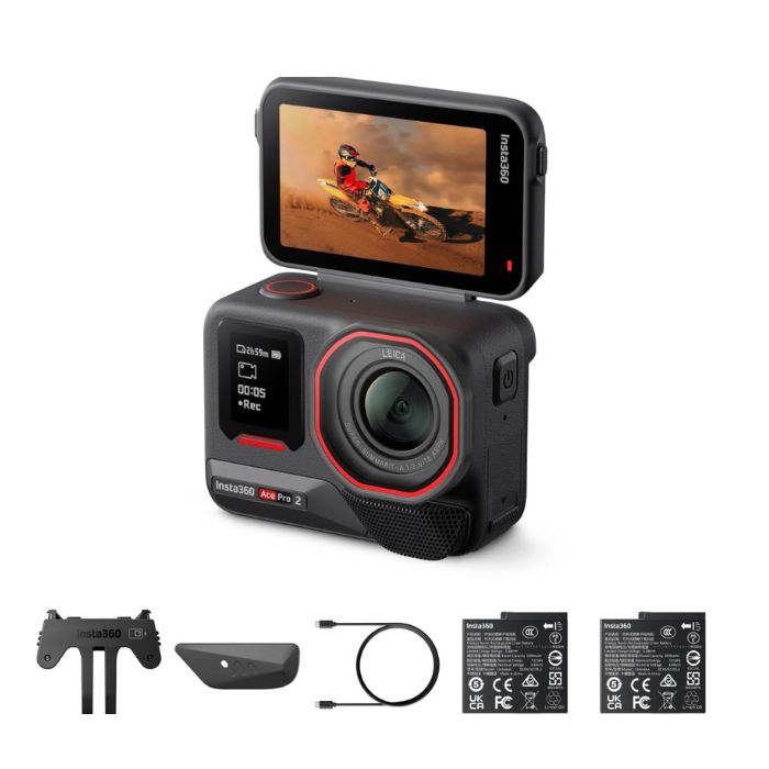 INSTA360 ACE PRO 2 | Dual Battery Bundle | Action Camera, with Leica | Camera INSTA360 ACE PRO 2 | Dual Battery Bundle | Action Camera, with Leica | Camera
