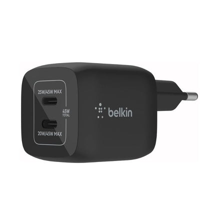 Belkin 45W Dual USB-C Wall Charger, PD 3.0 Fast Charging