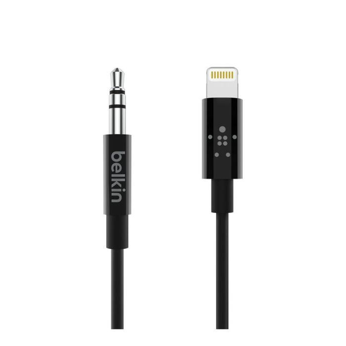 Belkin 3.5 mm Audio Cable With Lightning Connector | AUX Belkin 3.5 mm Audio Cable With Lightning Connector | AUX