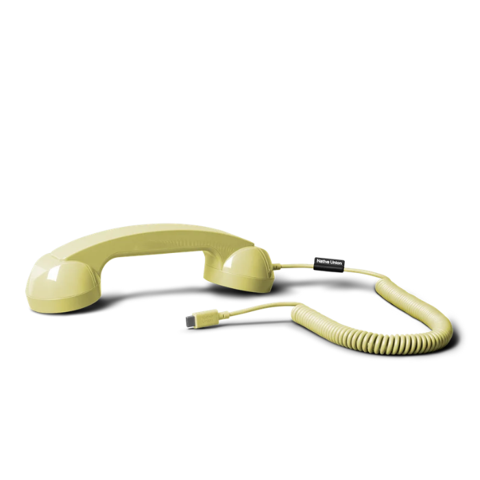 Native Union Pop Phone Alarm Retro Handset USB-C| lEMON