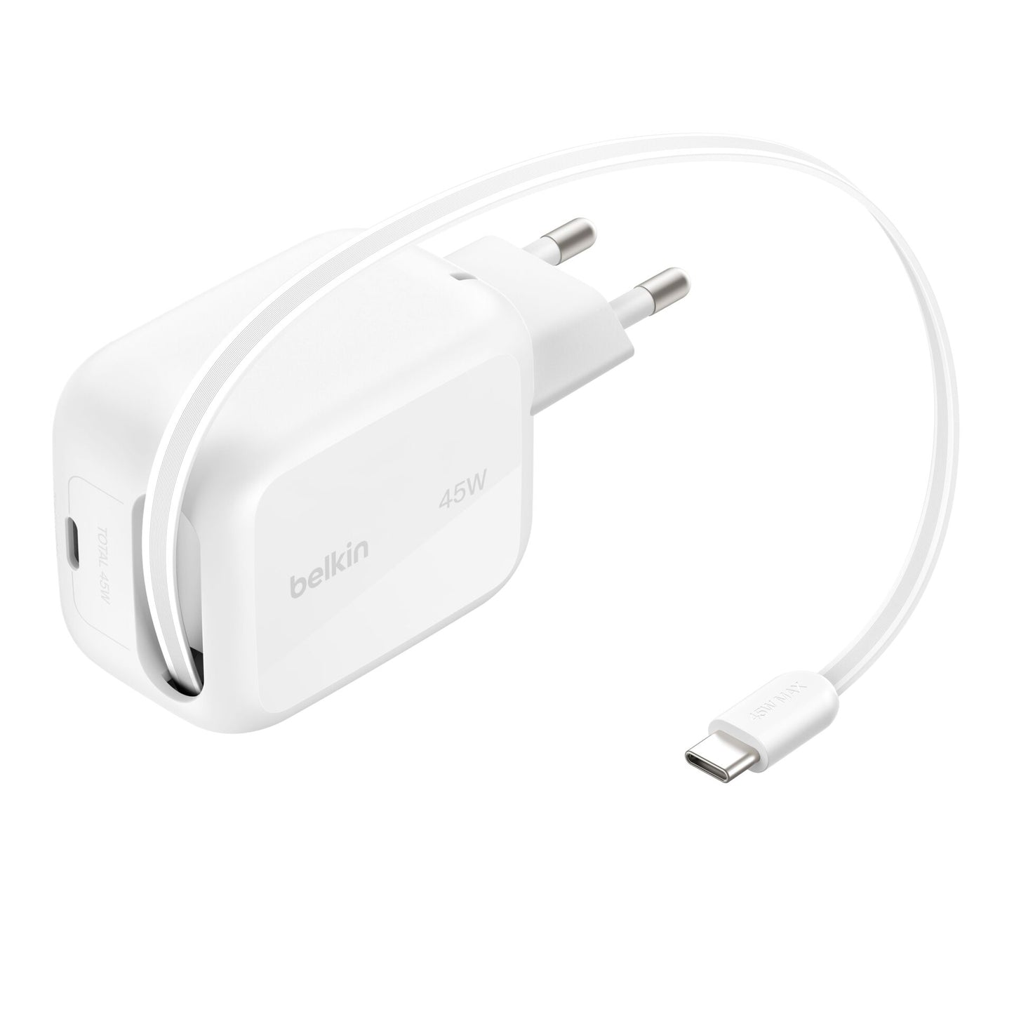 Belkin UltraCharge New GaN charger (45 W) with retractable cable