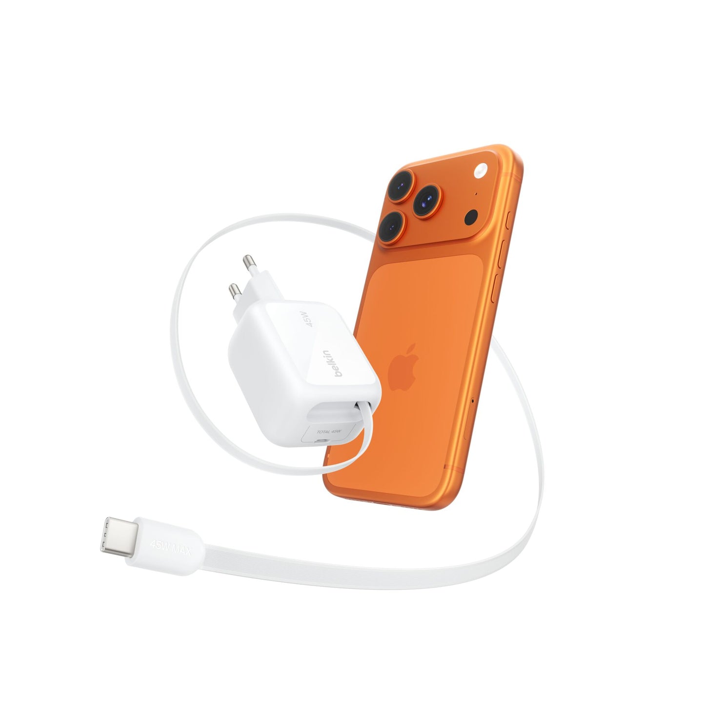 Belkin UltraCharge New GaN charger (45 W) with retractable cable