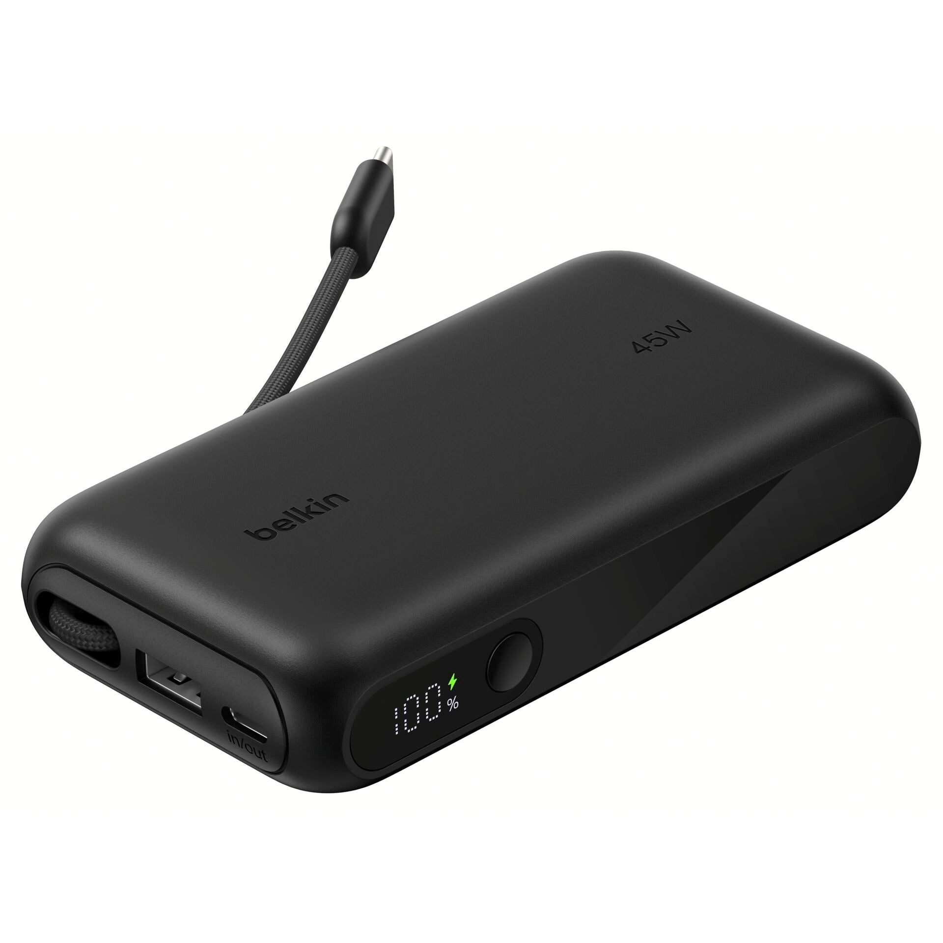 Belkin Power Bank 10K with Integrated Cable and Display