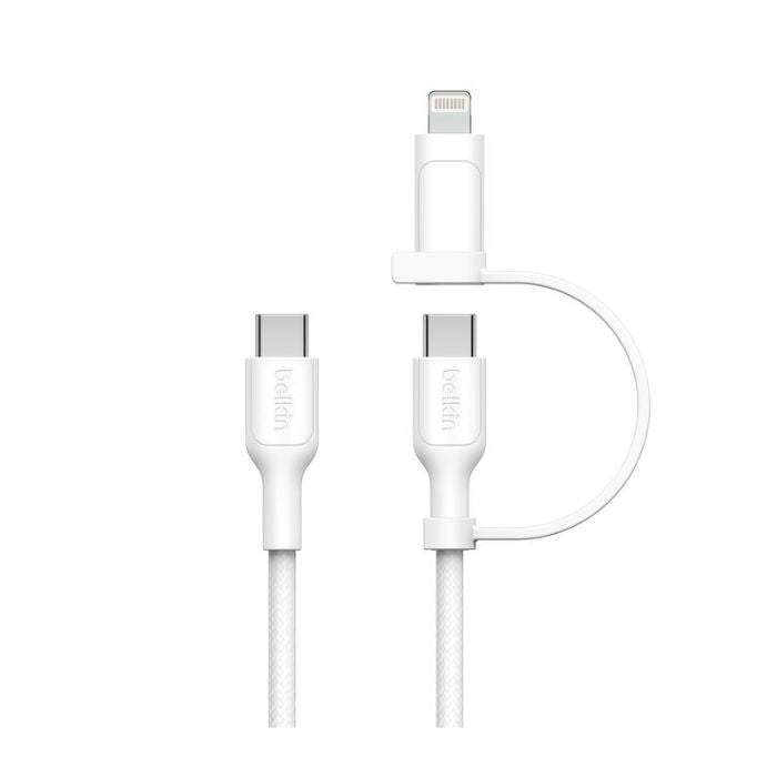 Belkin 2-in-1 Cable with USB-C and Lightning Connector 1.5M | USB Cables Belkin 2-in-1 Cable with USB-C and Lightning Connector 1.5M | USB Cables