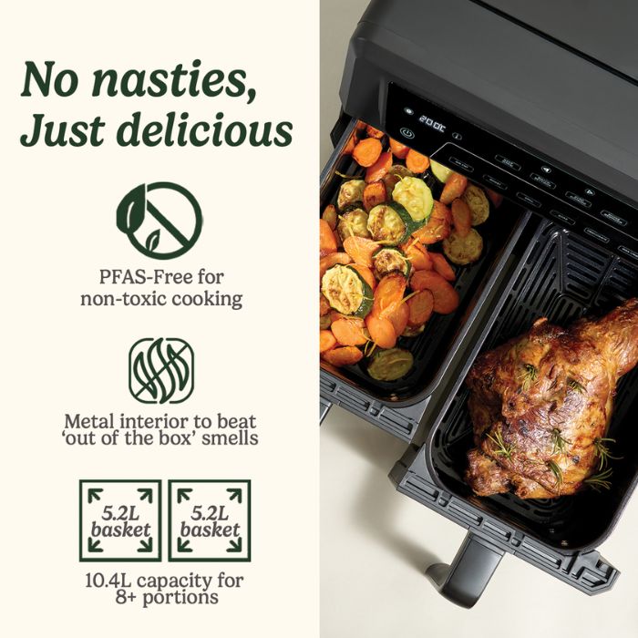 Cuisinart 10,4L DUAL BASKET AIRFRYER 2400W | AFD10XBLE
