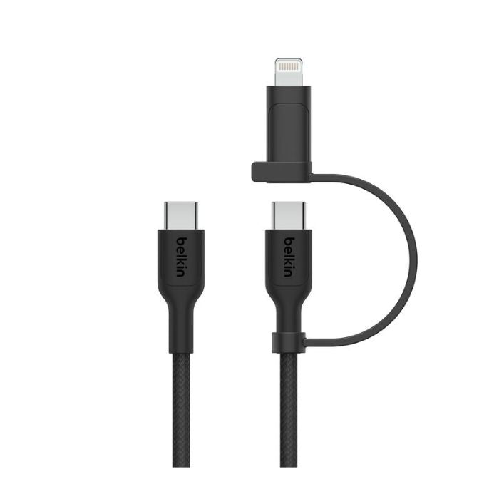 Belkin 2-in-1 Cable with USB-C and Lightning Connector 1.5M | USB Cables Belkin 2-in-1 Cable with USB-C and Lightning Connector 1.5M | USB Cables