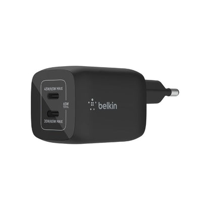 Belkin 65W USB C Charger with 2 Ports, Fast Charging with Power Delivery 3.0