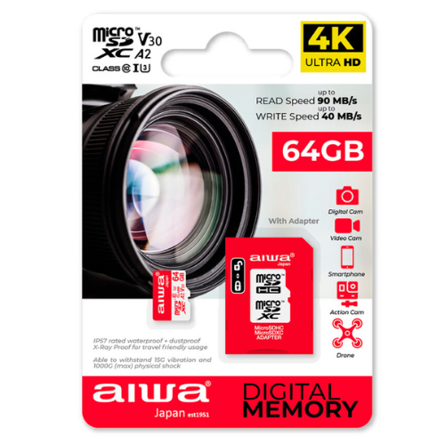 Aiwa Micro SD Card | 64 GB | MSDV30