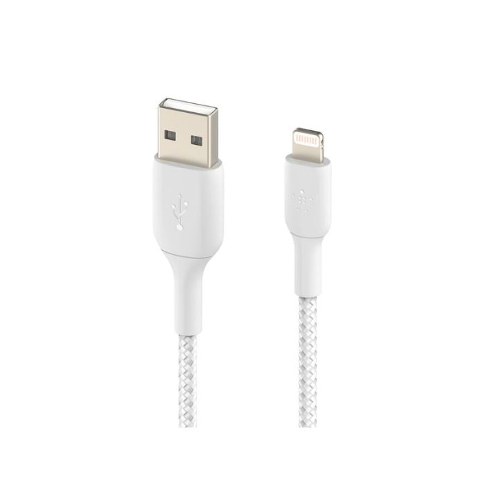 Belkin Braided USB-C to USB-A Cable (3m White)