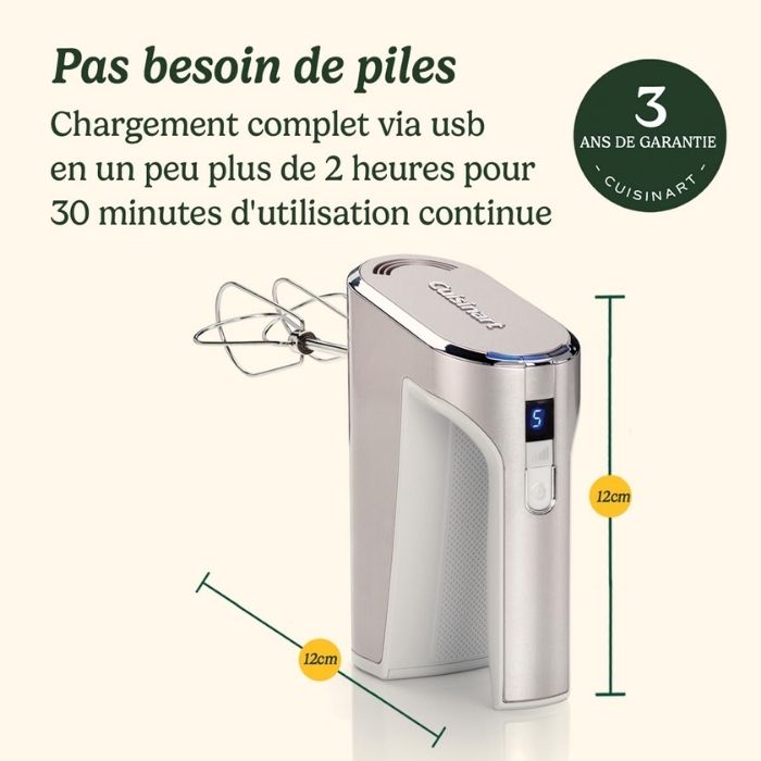 CUISINART HAND MIXER  CORDLESS | RHM100E