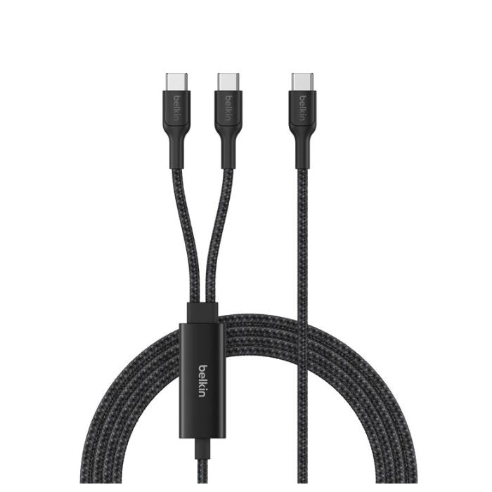 BoostCharge Pro Braided USB-C to Dual USB-C Cable 140W