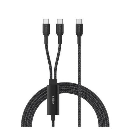 BoostCharge Pro Braided USB-C to Dual USB-C Cable 140W