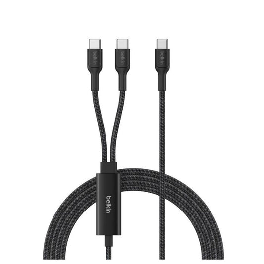 BoostCharge Pro Braided USB-C to Dual USB-C Cable 140W