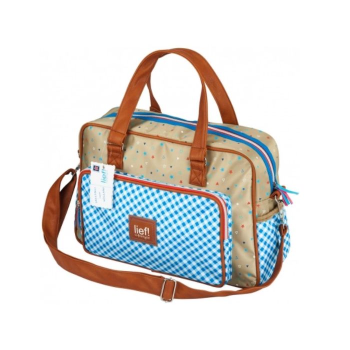 Lief Diaper Bag + Changing Mat, Blue Color