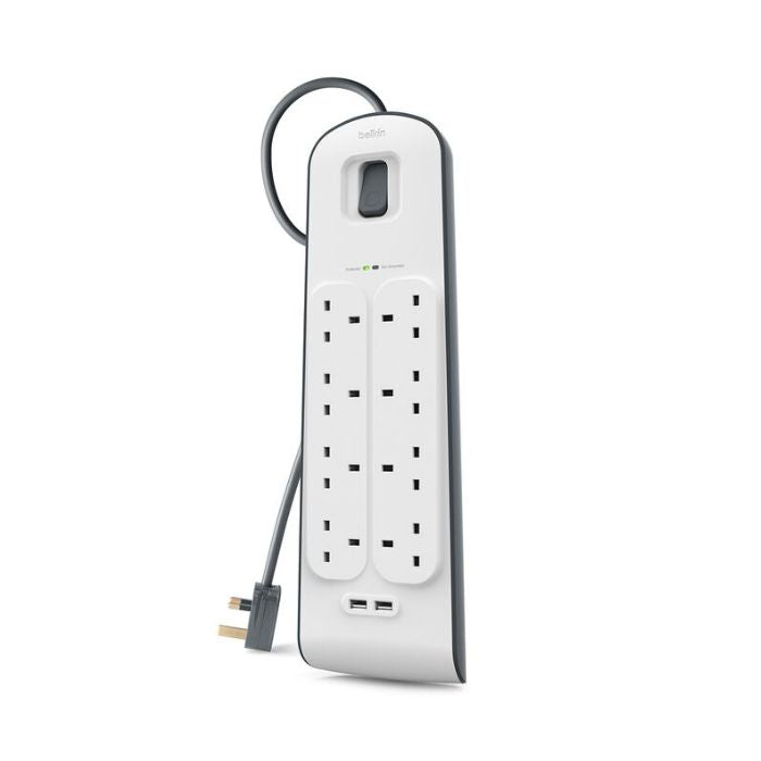 Belkin 2.4 Amp USB Charging 8-outlet Surge Protection Strip 2M BSV804af2M