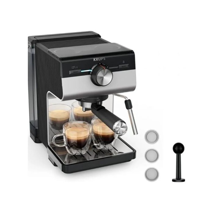 Krups Authentic+ XP384E10-1450W Espresso Machine, 15 Bar