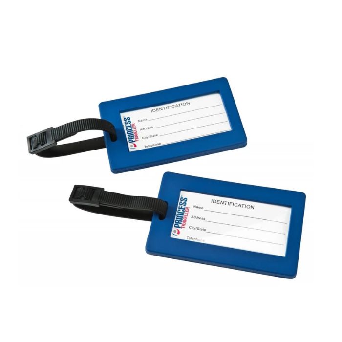 Princess Traveler Suitcase Label, 2 pieces, Blue Color