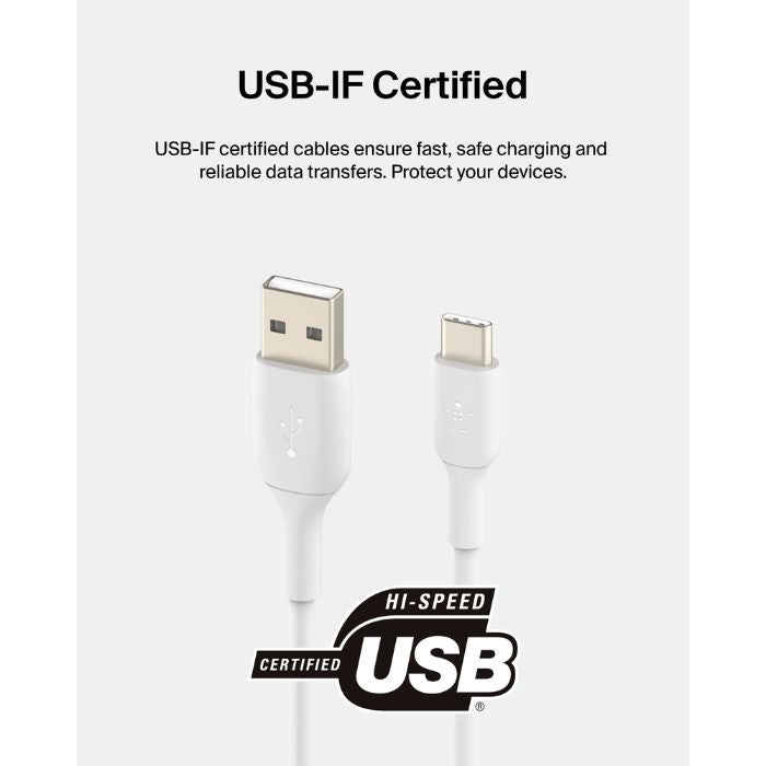 Belkin USB-C to USB-A Cable CAB001bt1MWH2PK | USB Cable Belkin USB-C to USB-A Cable CAB001bt1MWH2PK | USB Cable