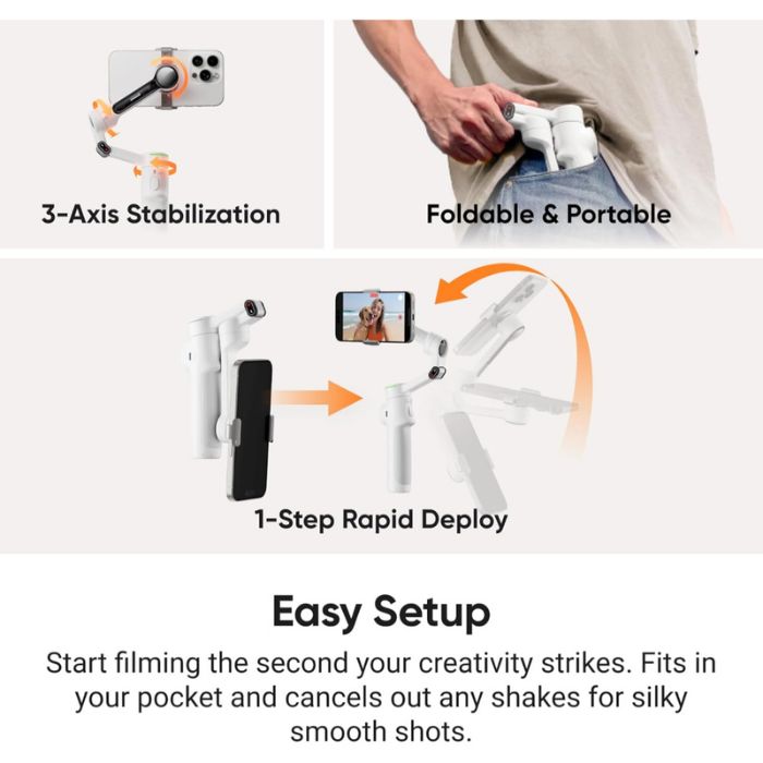 Insta360 Flow 2 Pro AI Tracker Bundle - Grey - INST-CINSABQB-AIGRY