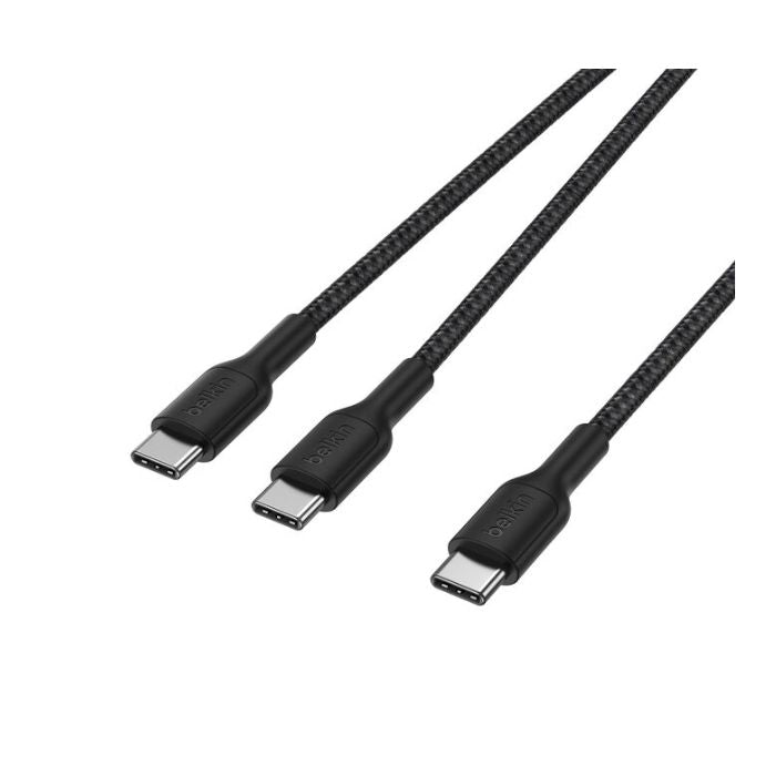 BoostCharge Pro Braided USB-C to Dual USB-C Cable 140W