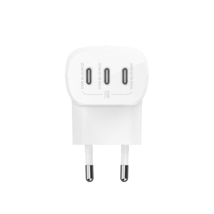 Belkin BoostCharge 3 Port USB-C® Wall Charger with PPS 67W | Chargers Belkin BoostCharge 3 Port USB-C® Wall Charger with PPS 67W | Chargers