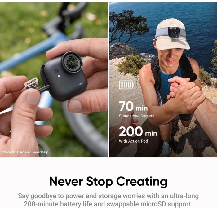 Insta360 GO Ultra Creator Bundle Midnight - INST-CINSABEA-BDL | Camera Insta360 GO Ultra Creator Bundle Midnight - INST-CINSABEA-BDL | Camera