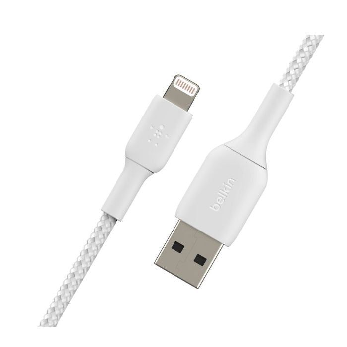 Belkin Braided USB-C to USB-A Cable (3m White)