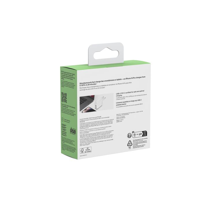 Belkin Dual USB-C Charger with PPS 60W