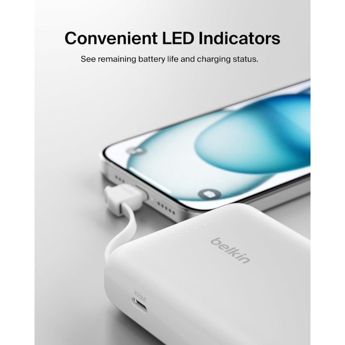 Belkin Power Bank 10K with Integrated Cable | Power Bank Belkin Power Bank 10K with Integrated Cable | Power Bank