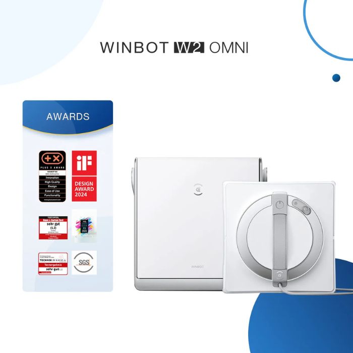 Ecovacs Winbot W2 Omni Potable Window Cleaning Robot White WG821-11 | Windows Cleaner Ecovacs Winbot W2 Omni Potable Window Cleaning Robot White WG821-11 | Windows Cleaner