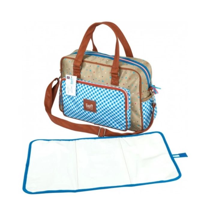 Lief Diaper Bag + Changing Mat, Blue Color