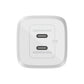 Belkin 45W Dual USB-C Wall Charger, PD 3.0 Fast Charging