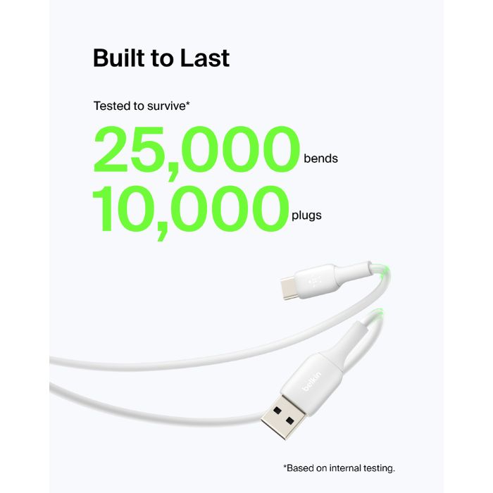 Belkin USB-C to USB-A Cable CAB001bt1MWH2PK | USB Cable Belkin USB-C to USB-A Cable CAB001bt1MWH2PK | USB Cable