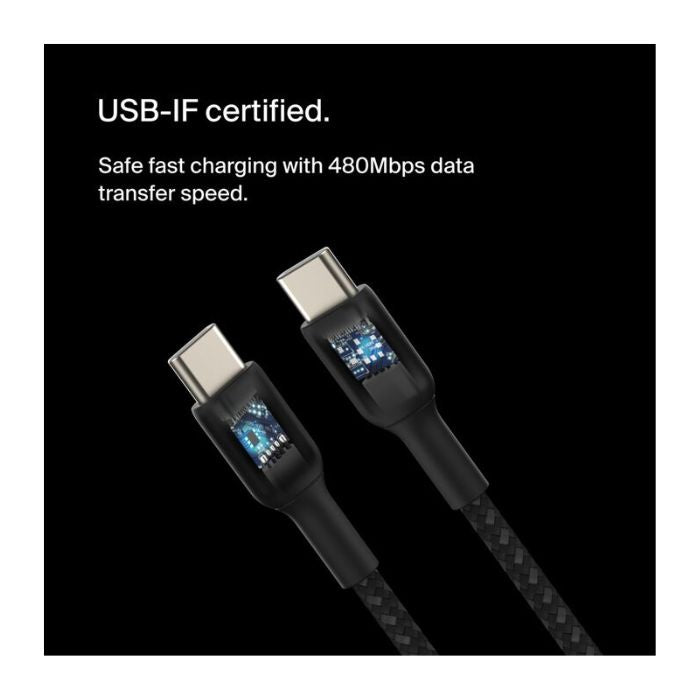Belkin Braided USB-C to USB-C Cable 1M | USB Cable Belkin Braided USB-C to USB-C Cable 1M | USB Cable