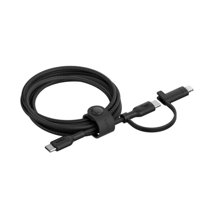 Belkin 2-in-1 Cable with USB-C and Lightning Connector 1.5M | USB Cables Belkin 2-in-1 Cable with USB-C and Lightning Connector 1.5M | USB Cables