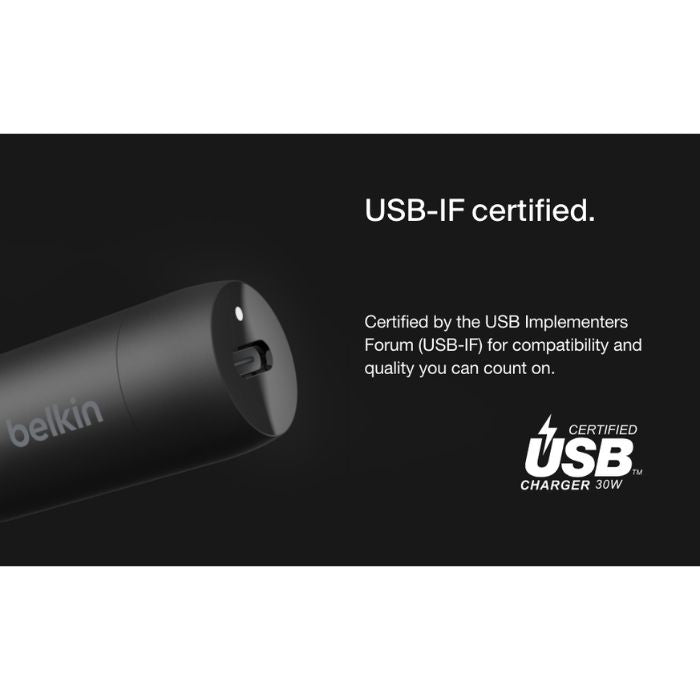 Belkin 30W USB-C Car Charger + USB-C to USB-C cable CCA004bt1MBK-B6 | Chargers Belkin 30W USB-C Car Charger + USB-C to USB-C cable CCA004bt1MBK-B6 | Chargers