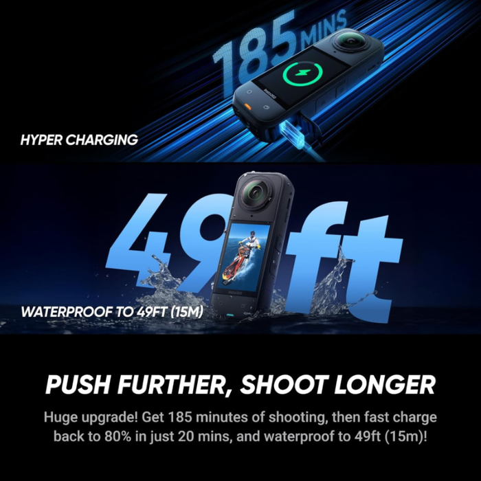 Insta360 X5 StandAlone| 15M Waterproof 8K 360 Action Camera | INST-CINSAAHA-X501 | Camera 360 Insta360 X5 StandAlone| 15M Waterproof 8K 360 Action Camera | INST-CINSAAHA-X501 | Camera 360