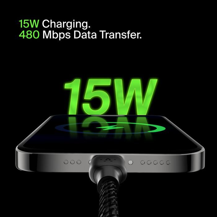 Belkin Braided USB-C to USB-A Cable 2M CAB002bt2MBK | USB Cable Belkin Braided USB-C to USB-A Cable 2M CAB002bt2MBK | USB Cable