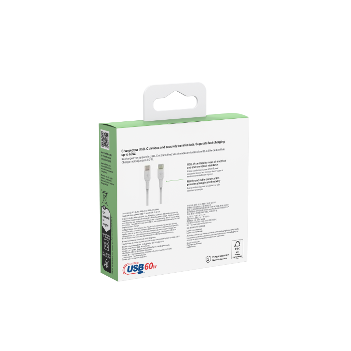 Belkin USB-C to USB-C Cable CAB003bt1MWH2PK | USB Cables Belkin USB-C to USB-C Cable CAB003bt1MWH2PK | USB Cables