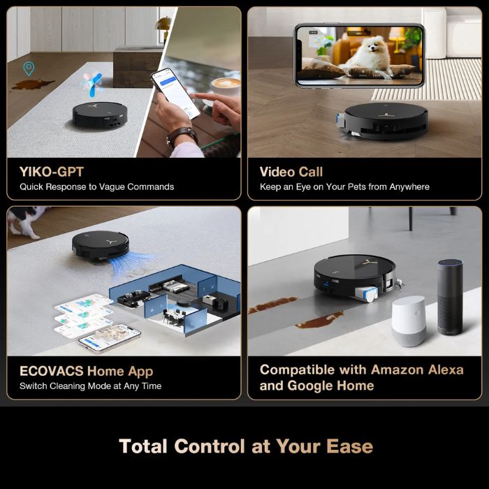 Ecovacs DEEBOT X8 PRO OMNI 18000PA Self-Empty Robot Vacuum & Mop