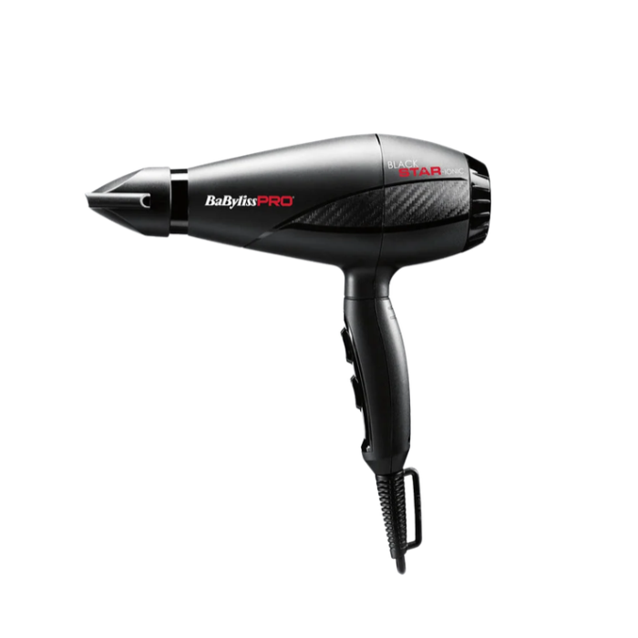 BaBylissPRO Black Star Ionic Hair Dryer BAB6250IE, Black, 2200W 