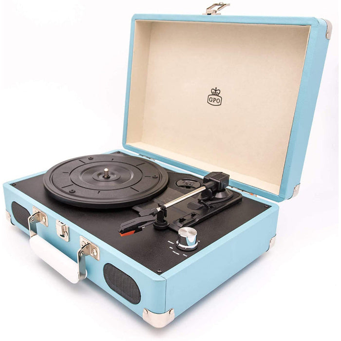 GPO SOHO VINYL RECORD PLAYER & BUILT-IN SPEAKER  BLUE GPO-SOHO-BLUE